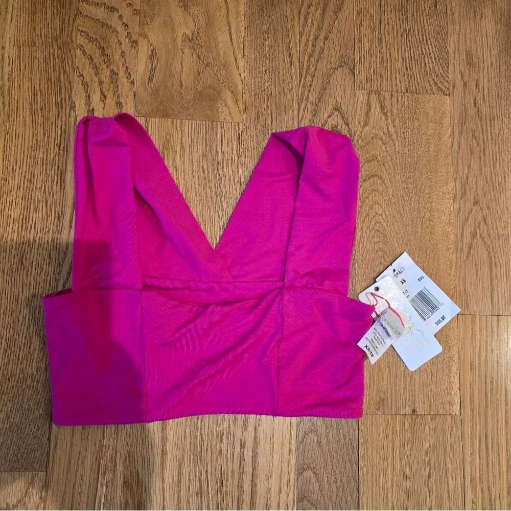 L*Space Women's Parker Bikini Top Pink Size XS NWT